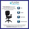 Flash Furniture Leather Contemporary Chair, 18-1/4" to 21-1/2", Adjustable Arms, Black LeatherSoft GO-930F-BK-LEA-ARMS-GG - alternate 9